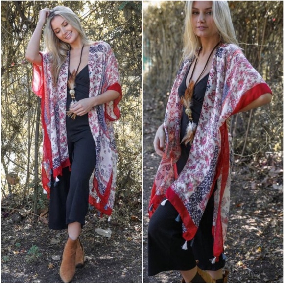 Other - Boho Floral Kimono